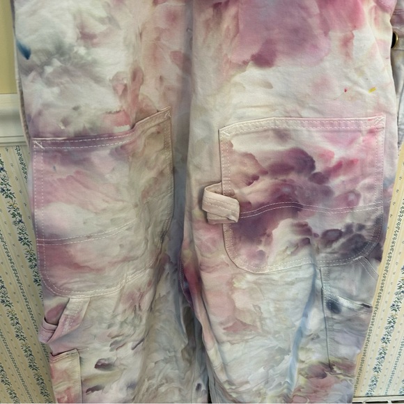 Dickies Tie Dye Denim Straight Leg Overalls - Picture 9 of 10